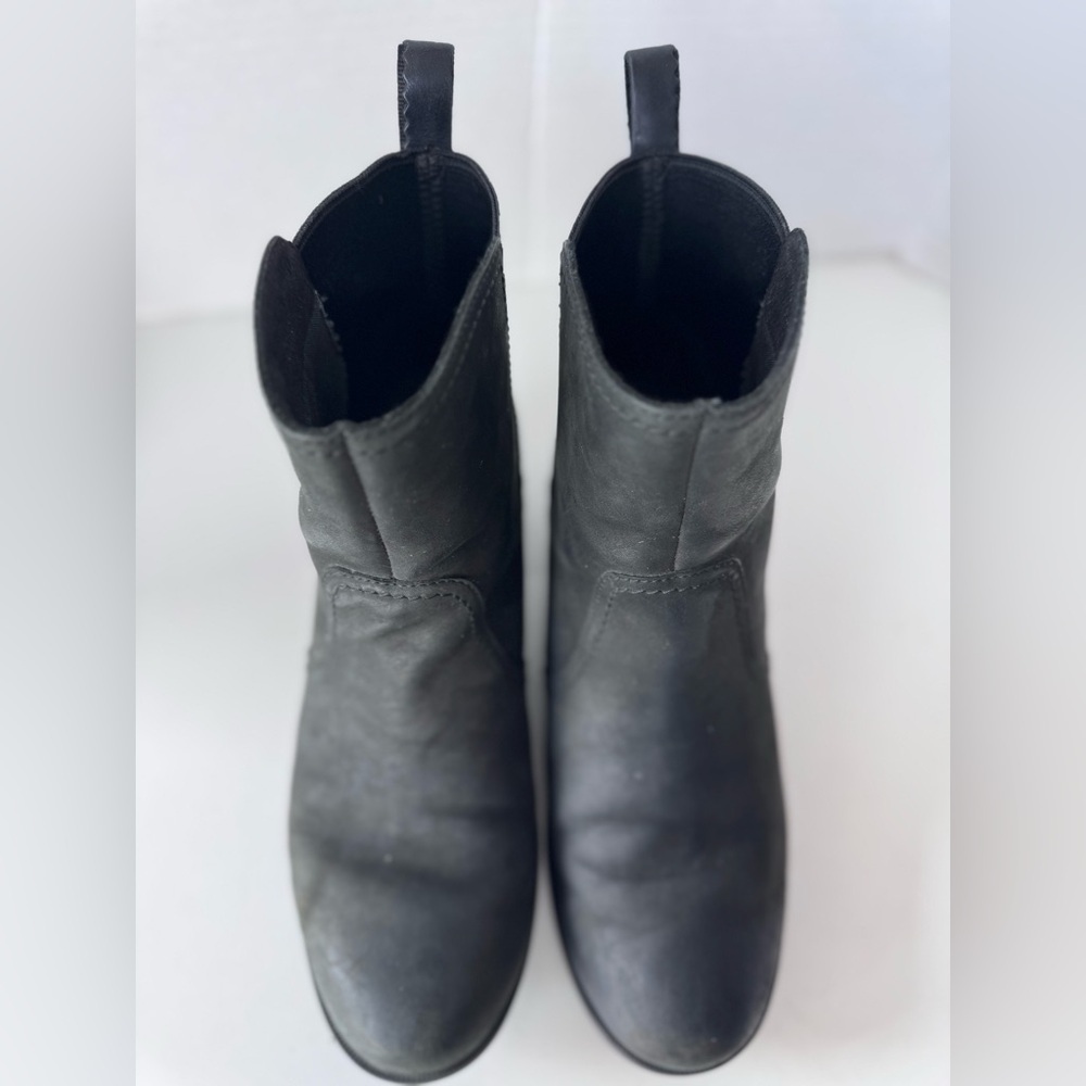 TEVA Anaya Black Leather Suede Chelsea Boots Shoes Women’s Size 11 - Picture 4 of 10